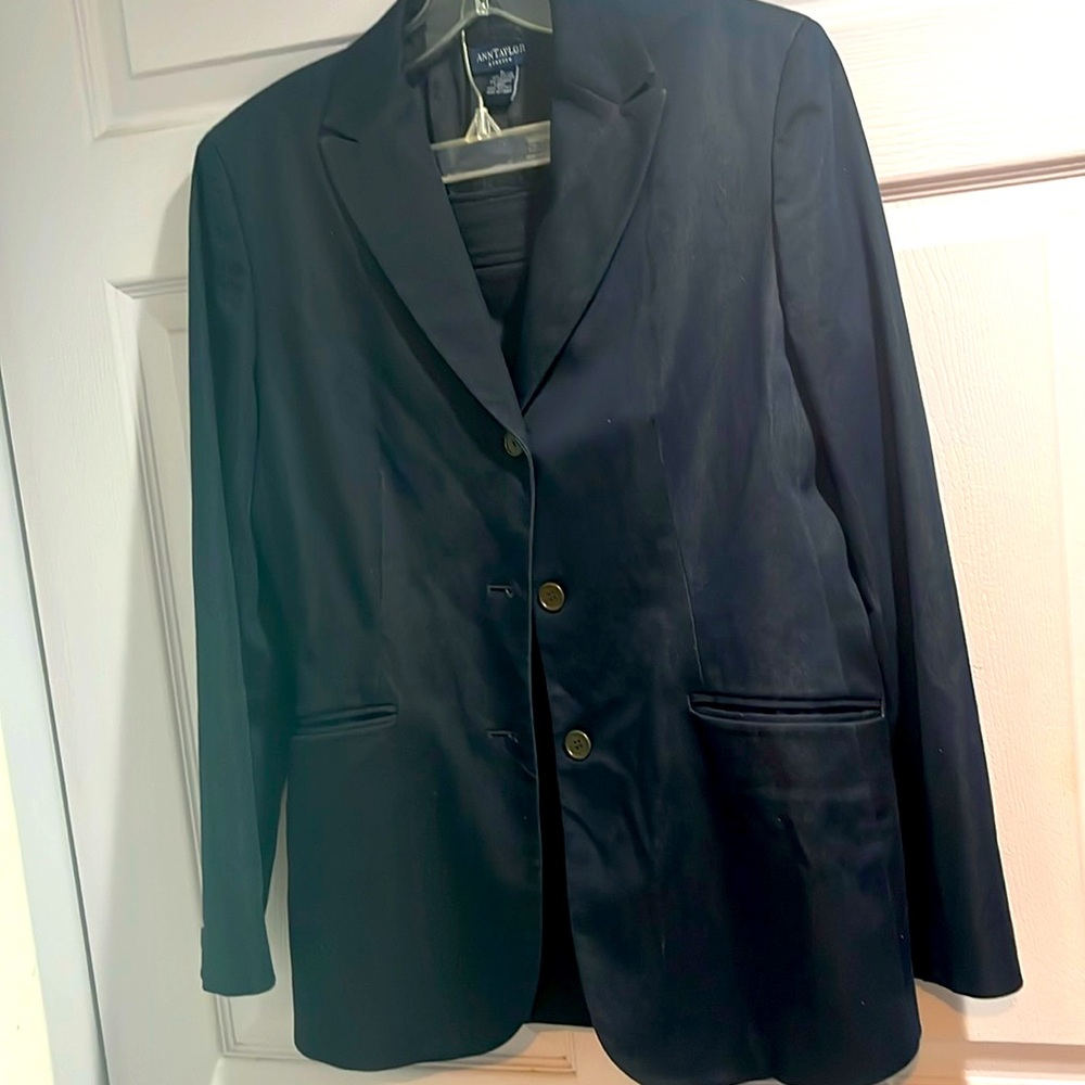 Nay Blue, Size 6 jacket/size 2 skirt, Ann Taylor denim look suit.  Sold together